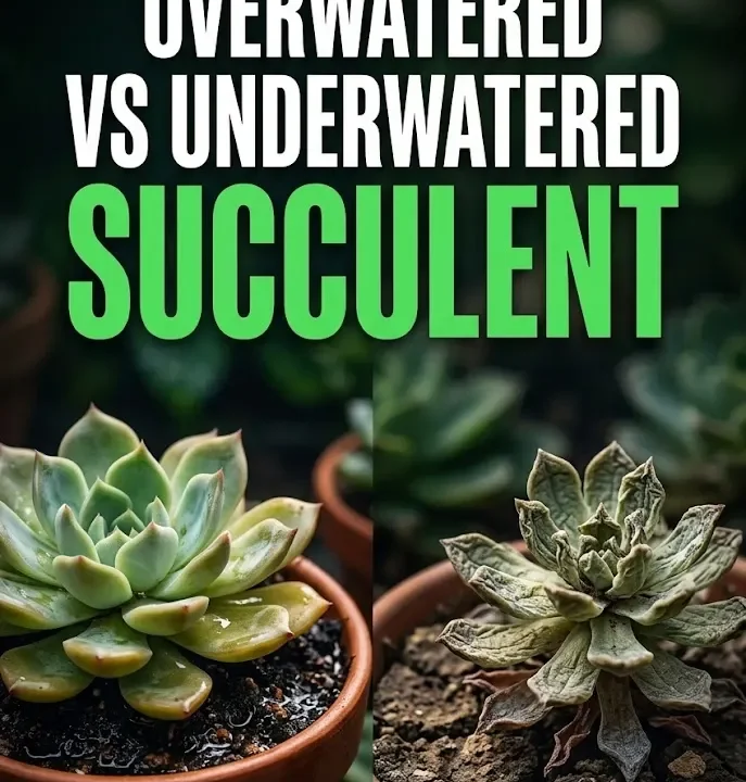 Overwatered vs Underwatered Succulent Overwatered vs Underwatered Succulent